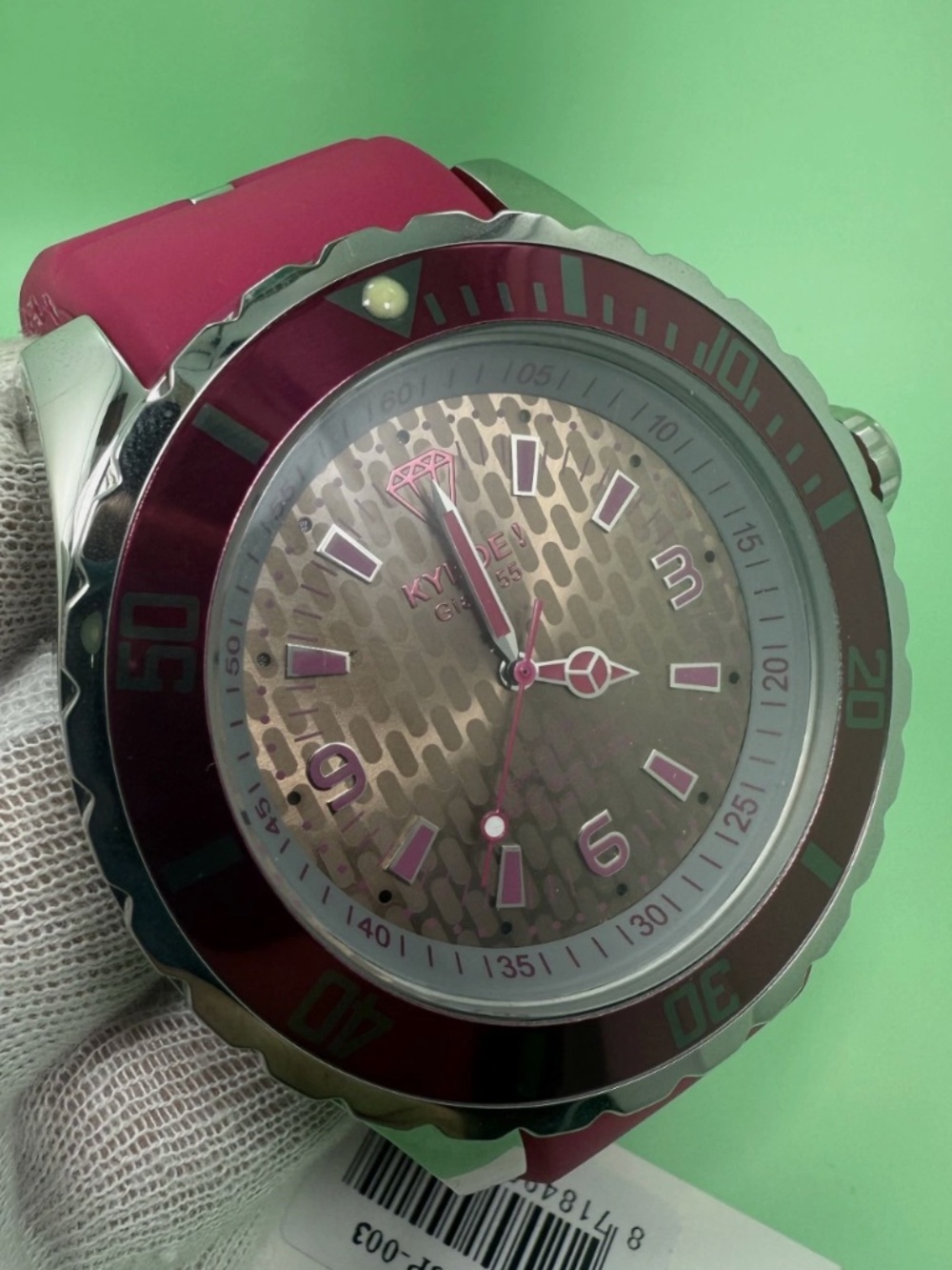 KYBOE! Giant Mariner 55mm Pink 10ATM Water Resistance Quartz Watch KY.55-SP-003